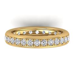 1.33 CTW Certified VS/SI Diamond Eternity Band Ladies 14K Yellow Gold - REF-98M5H - 30329