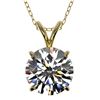 Image 1 : 2.03 CTW Certified H-SI/I Quality Diamond Solitaire Necklace 10K Yellow Gold - REF-585W2F - 36810