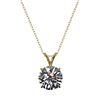 Image 4 : 2.03 CTW Certified H-SI/I Quality Diamond Solitaire Necklace 10K Yellow Gold - REF-585W2F - 36810