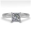 Image 1 : 1 CTW Princess Cut VS/SI Diamond Engagement Designer Ring 18K White Gold - REF-282M2H - 32415