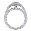 Image 4 : 2.53 CTW Princess VS/SI Diamond Solitaire Art Deco Ring 18K White Gold - REF-509W3F - 37124