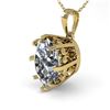 Image 1 : 1 CTW VS/SI Oval Diamond Solitaire Necklace 18K Yellow Gold - REF-280A2X - 35716
