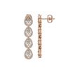 Image 2 : 6.01 CTW Pear Diamond Designer Earrings 18K Rose Gold - REF-1127M6H - 42738