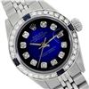 Image 1 : Rolex Men's Stainless Steel, QuickSet, Diam Dial & Diam/Sapphire Bezel - REF-521T4K