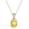 Image 2 : 2.5 CTW Citrine Designer Inspired Solitaire Necklace 14K Rose Gold - REF-29X5T - 21857