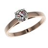 Image 2 : 0.78 CTW Certified H-SI/I Quality Diamond Solitaire Engagement Ring 10K Rose Gold - REF-97H5A - 3648