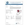 Image 2 : 0.60 CTW Ruby & Diamond Ring 14K White Gold - REF-27H3A - 11213
