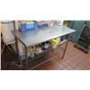 Image 1 : Stainless Steel Utility Table w/Wire Undershelf, 36" X 24"