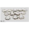Image 1 : 5) LOT OF 12 STERLING SILVER TOE RINGS