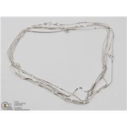 31) LOT OF 5 STERLING SILVER NECKLACES