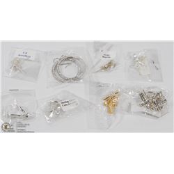 38) LOT OF 12 ST. SILVER EARRINGS & CZ NECKLACES