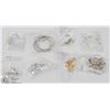 Image 1 : 38) LOT OF 12 ST. SILVER EARRINGS & CZ NECKLACES