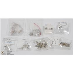 39) LOT OF 10 STERLING SILVER CZ EARRINGS