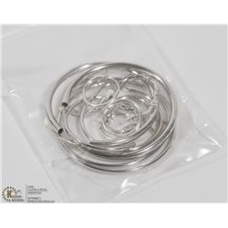 40) LOT OF 6 STERLING SILVER HOOPS EARRINGS