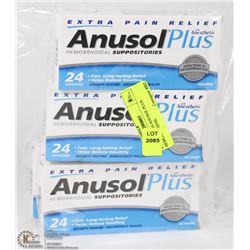 4 PACKS OF 24 ANUSOL PLUS HEMORRHOIDAL