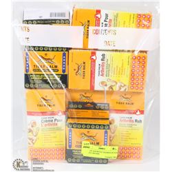 BAG OF ASSORTED TIGERBALM PAIN RELIEF CREAMS