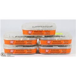 5 TUBS OF 3D 1-1/4" DRYWALL NAILS