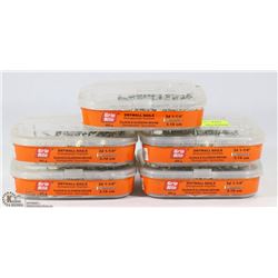 5 TUBS OF 3D 1-1/4" DRYWALL NAILS