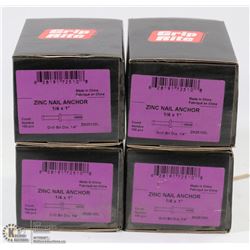 4 CASES OF ZINC NAIL ANCHORS