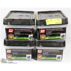 4 CASES OF 15 DEGREE COLLATED SIDING/FENCING NAILS