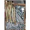 Image 1 : LARGE FLAT OF ASSORTED BOLTS AND NUTS