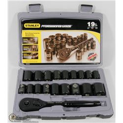 STANLEY PROFESSIONAL GRADE 19PC 3/8" DRIVE CHROME