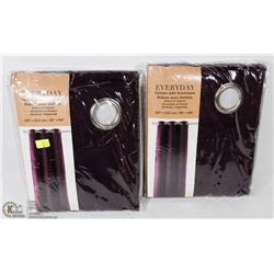 LOT OF TWO CURTAIN WITH GROMMETS PANELS