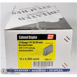 COLLATED STAPLES 18 GAUGE 1/4" NARROW CROWN 3/4"