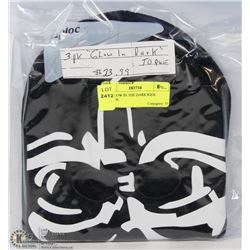 3PK GLOW IN THE DARK KIDS TOQUES.