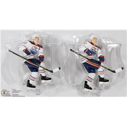 LOT OF 2 CONNOR MCDAVID FIGURINES WITH STANDS