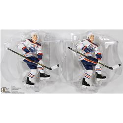 LOT OF 2 CONNOR MCDAVID FIGURINES WITH STANDS