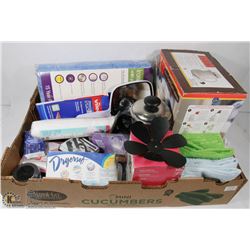 LARGE FLAT W/NEW HOUSEHOLD PRODUCTS