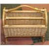 Image 1 : WICKER MAGAZINE RACK
