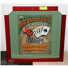 Image 1 : 22X22 FRAMED ROADSIDE CASINO BAR SIGN