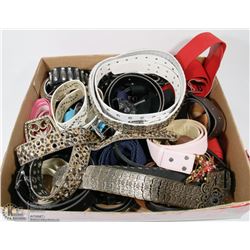 LOT OF 35 WOMENS BELTS MOSTLY SIZE  S-M