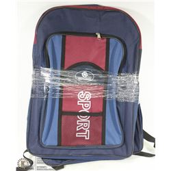 2 NAVY AND RED SPORTS BACK PACKS