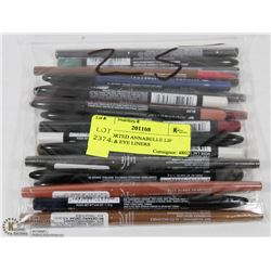 25 ASSORTED ANNABELLE LIP LINERS & EYE LINERS