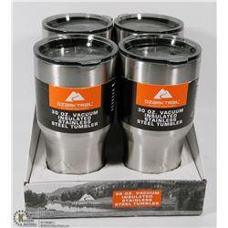 LOT OF 4 OZARK TRAIL 30-OZ VACUUM INSULATED