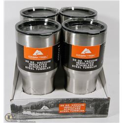 LOT OF 4 OZARK TRAIL 30-OZ VACUUM INSULATED