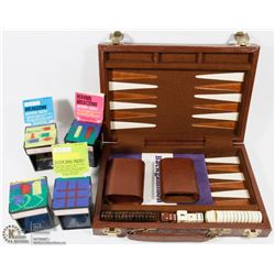 FLAT OF VINTAGE GAMES INCLUDING BACKGAMMON,