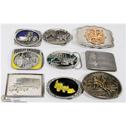LARGE LOT OF BELT BUCKLES INCLUDING HEAVY