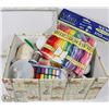 Image 1 : LARGE LOT OF SEWING SUPPLIES, SKEINS ,YARN ETC