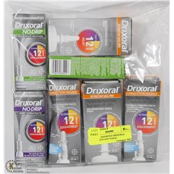 LOT OF 7 ASSORTED DRIXORAL DECONGESTANT NASAL