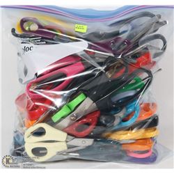 LARGE BAG OF APPROX 50 PAIRS OF ASSORTED SCISSORS