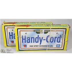 LOT OF 2 HANDY CORD EXTENSION CORD HOLDERS