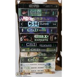 LOT OF 14 FULL SEASON TV DVDS INCL CSI,LAW + ORDER