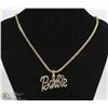 Image 1 : GOLD COLOURED 'BARBIE' PENDANT AND CHAIN