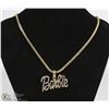 Image 1 : GOLD COLOURED 'BARBIE' PENDANT AND CHAIN