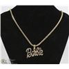 Image 1 : GOLD COLOURED 'BARBIE' PENDANT AND CHAIN