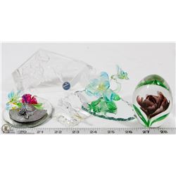 LOT OF VARIOUS GLASS FIGURINES